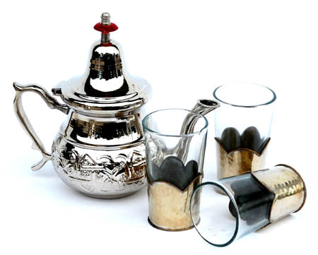 Moroccan silver tea glasses