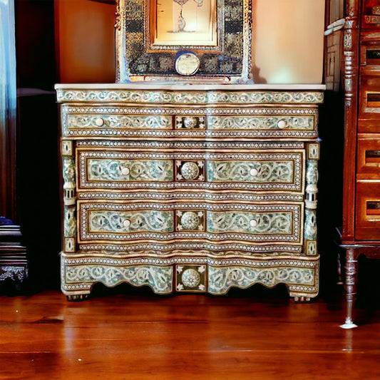 Vintage abalone shell cabinet