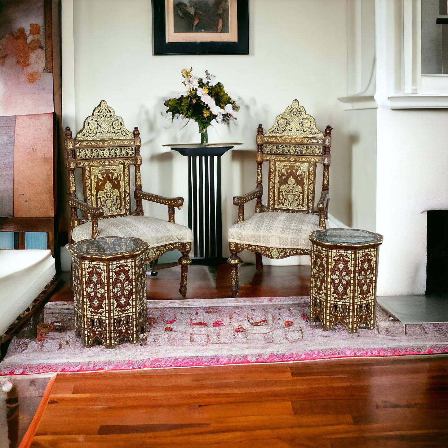 Antique mother of pearl chairs