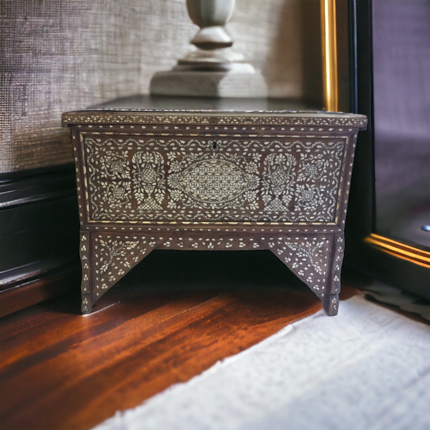 Antique mother of pearl chest