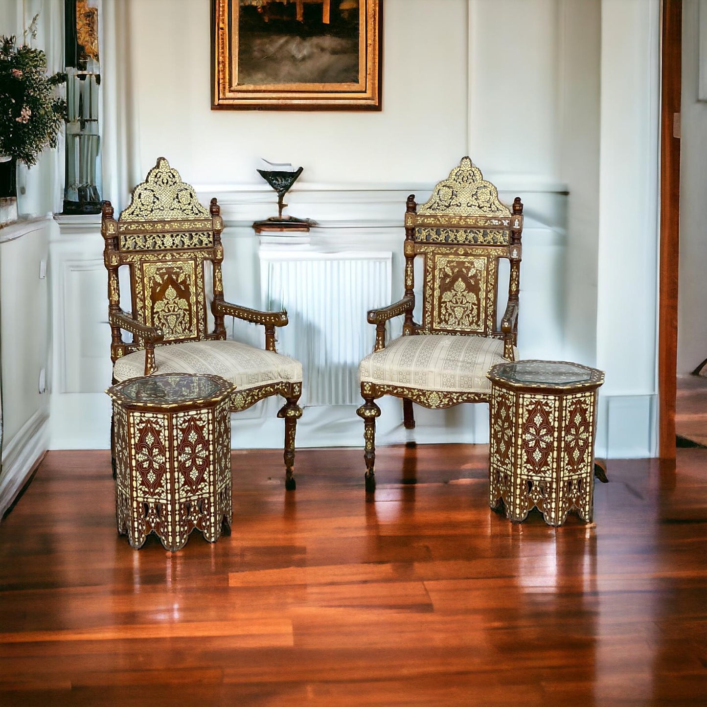 Antique mother of pearl chairs