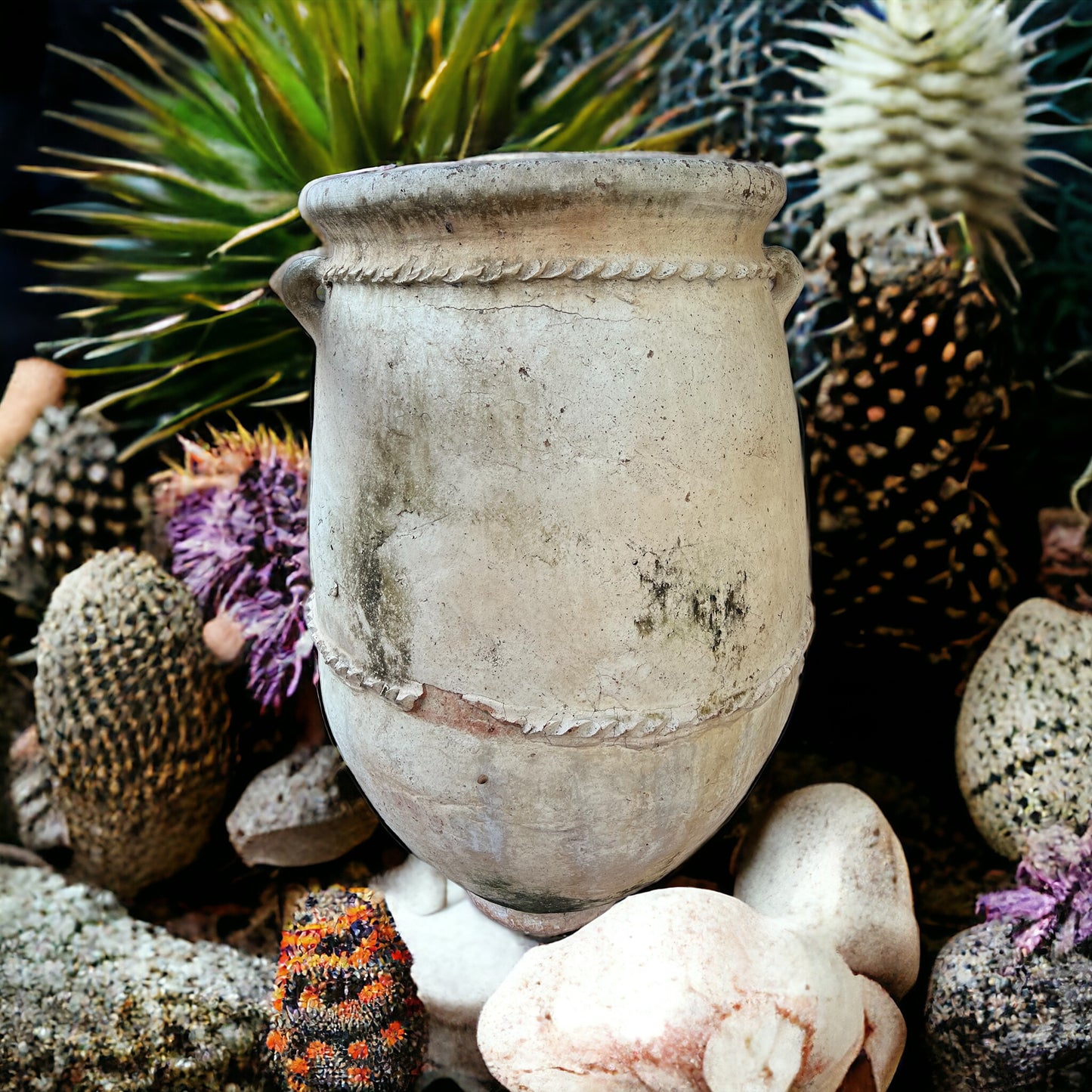Large Rustic clay flower pot