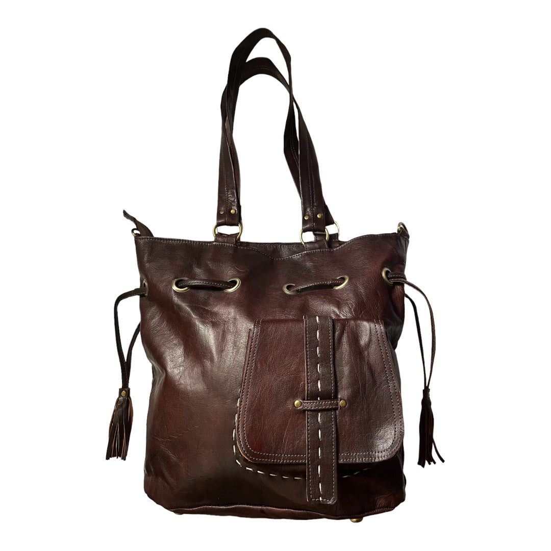 Brown Marwa leather bag