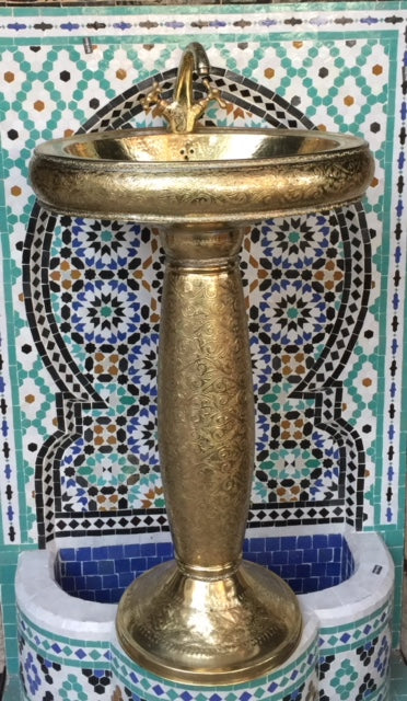 Marrakech brass sink