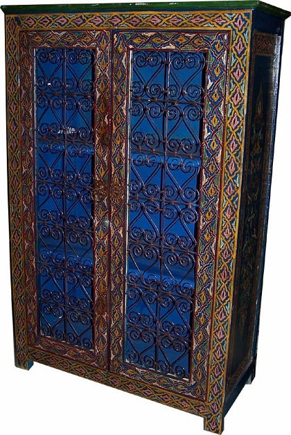 Blue filigree cabinet