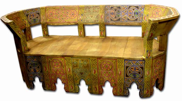 Tribal atlas bench