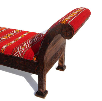 Moroccan kilim bench