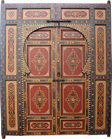 Moroccan painted door