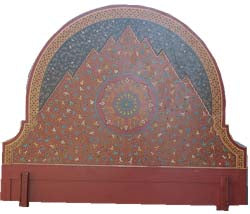 Moroccan blue bed