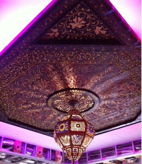 Moroccan calligraphy ceiling